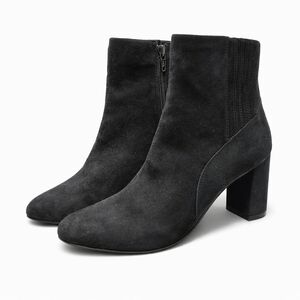 David Tate Black Suede Ankle Boots